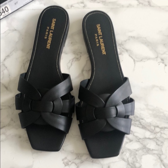 SOLD NWT Saint Laurent woven sandals - Picture 2 of 4